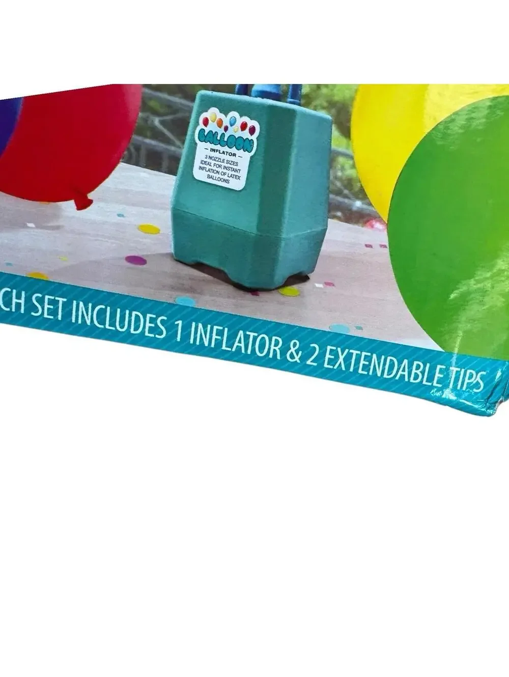 Celebrate!  Electric Balloon Inflator with Extendable Tip- Open Box